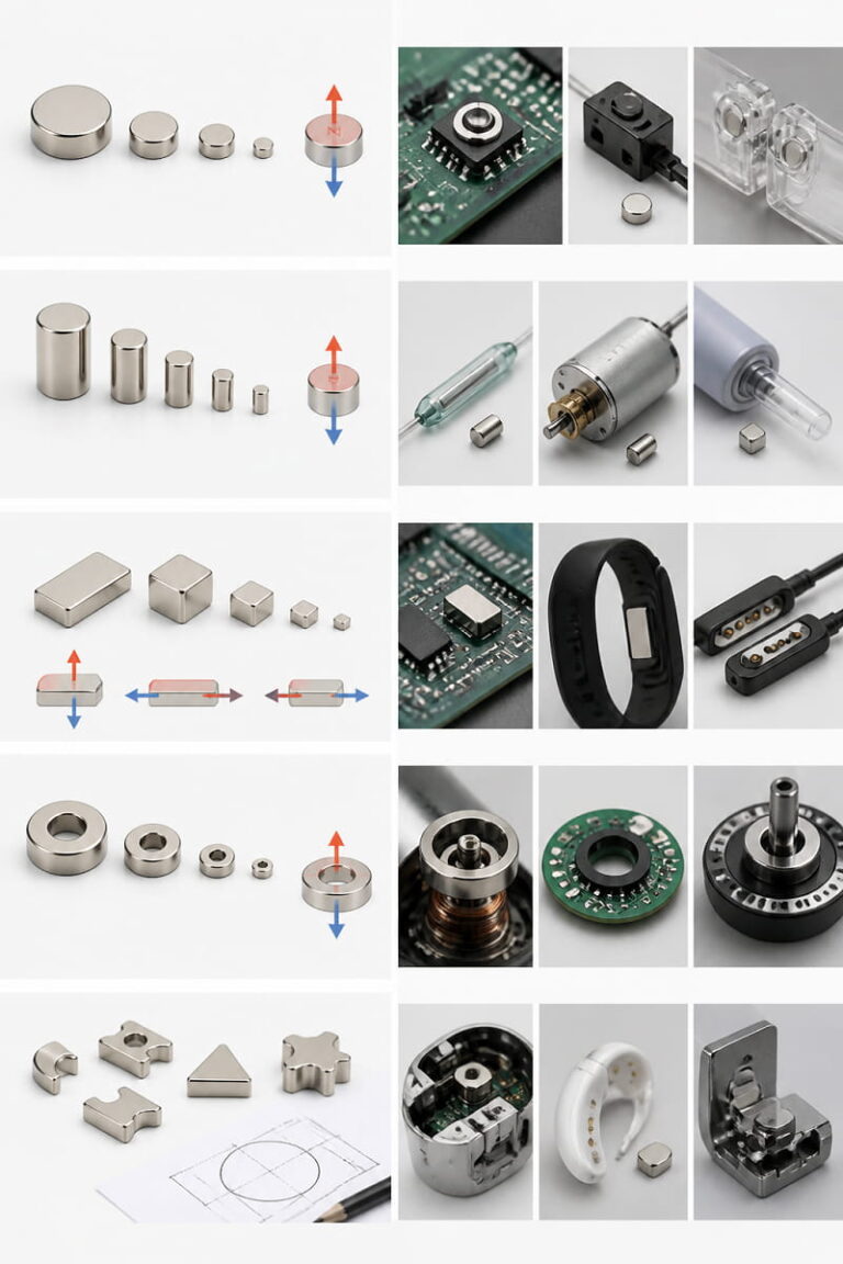 Mikromagnete 4 Verfügbare Formen von Mikromagneten