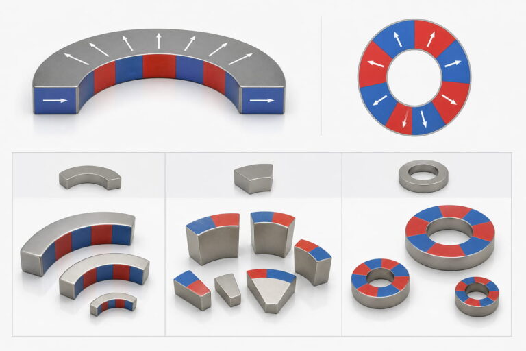 Neodym-Magnete mit radialer Magnetisierung – gängige Formen