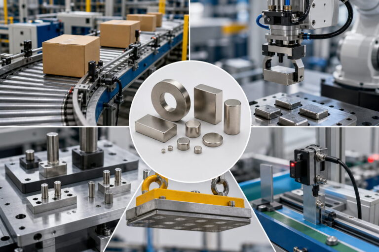 Typische Anwendungsbereiche von Magneten in der industriellen Automatisierung – Bild