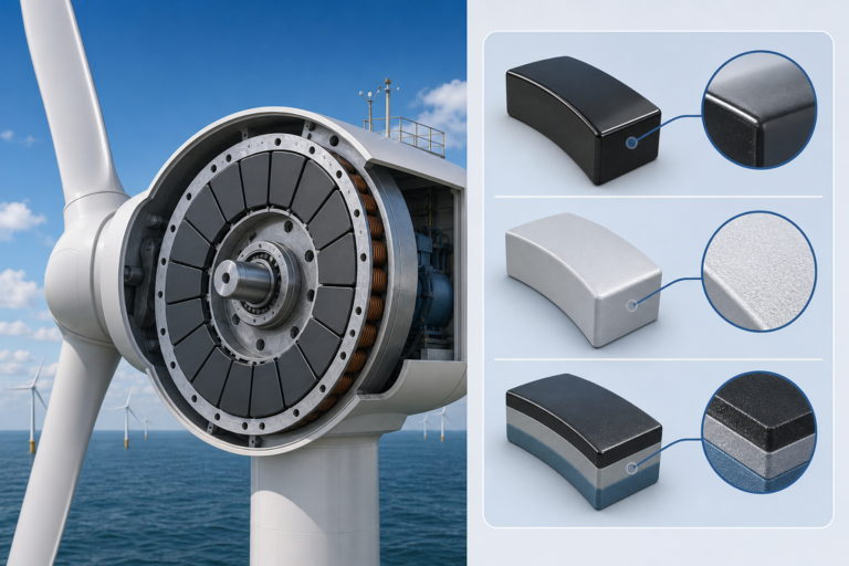 Typische Beschichtungen für Magnete in Windkraftanlagen-Generatoren