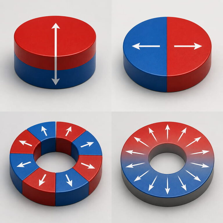 Maßgefertigte Neodym-Magnete 25 benutzerdefinierte Magnetisierungsrichtung