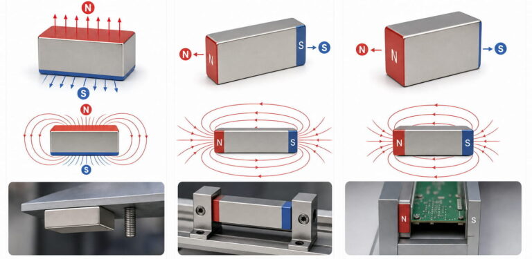 Blockmagnete 5 Magnetisierungsoptionen für Neodym-Blockmagnete