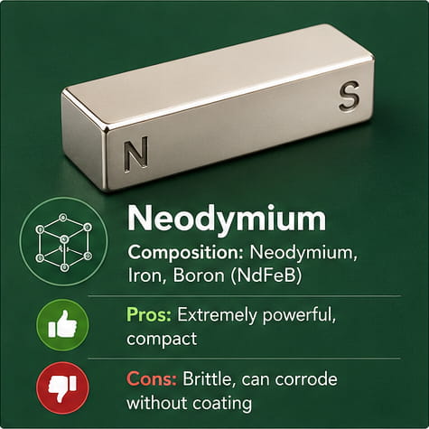 Was ist ein Stabmagnet? Definition, Arten, Verwendungszwecke und Tipps zur Aufbewahrung 13 Neodym-Magnetmaterial