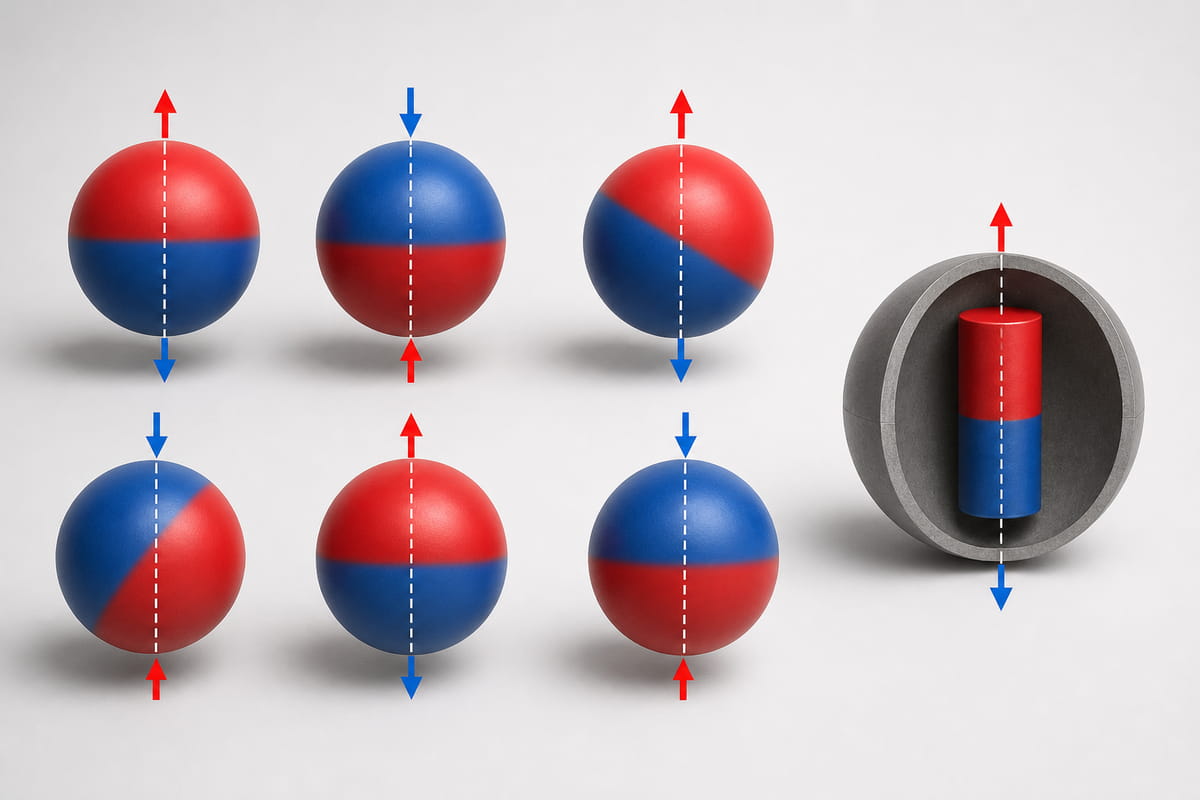 Magnetisierungsrichtungen von Kugelmagneten