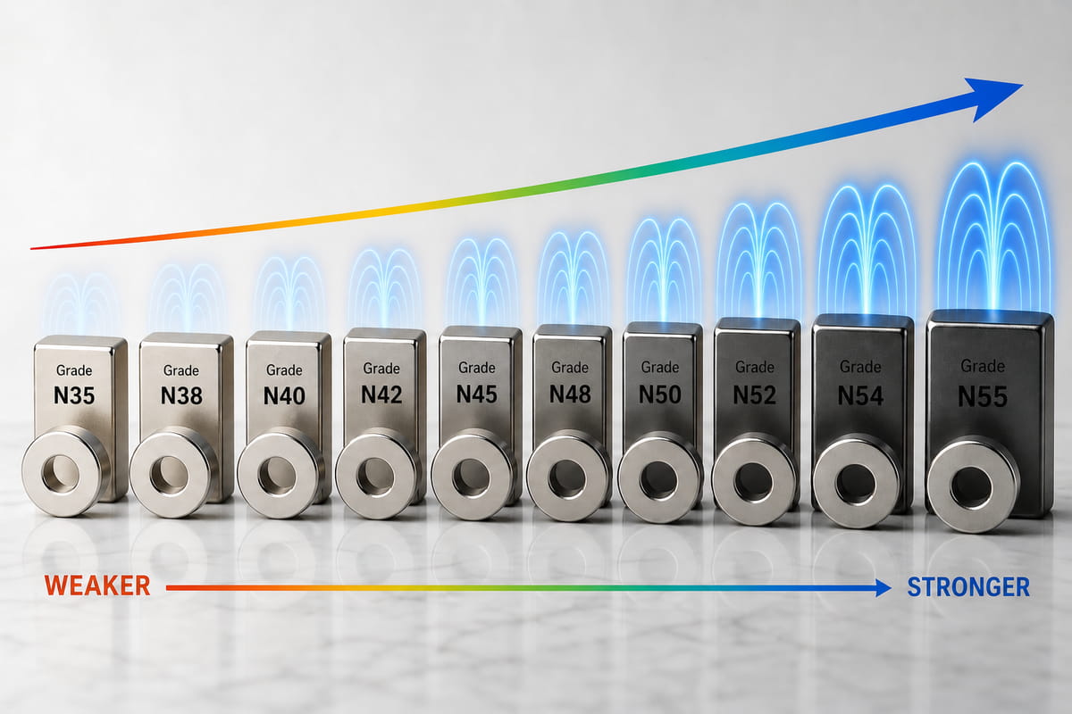 Wie werden Neodym-Magnete klassifiziert? (Leitfaden zu den Güteklassen 2026) 4 Die auf dem Markt erhältlichen Standardqualitäten von Neodym-Magneten