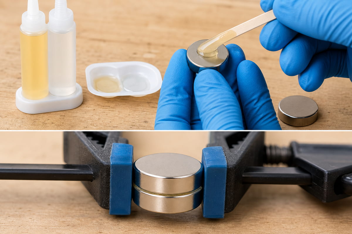 Welcher Kleber eignet sich für Neodym-Magnete (Tipps von Profis) 4 Verwenden Sie Zweikomponenten-Epoxidharz zum Verkleben von Neodym-Magneten