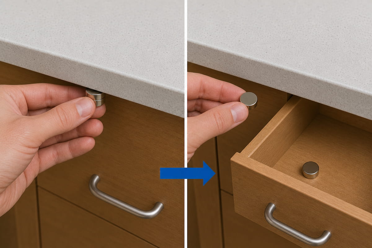 Verwende „Draw“, um Neodym-Magnete voneinander zu trennen
