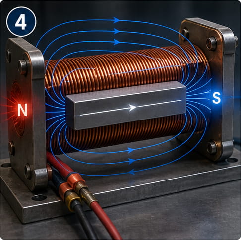 Wie werden Stabmagnete hergestellt? Der gesamte Herstellungsprozess 8 Magnetisierung von Stabmagneten