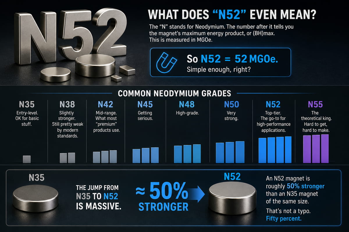 Ist N52 der stärkste Magnet? Die wahre Wahrheit 4 Was bedeutet N52 überhaupt?