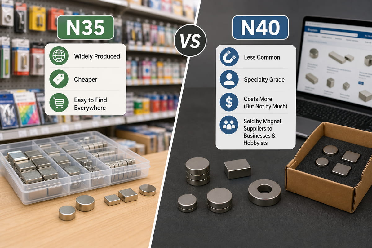 N35- vs. N40-Magnete: Kosten und Verfügbarkeit