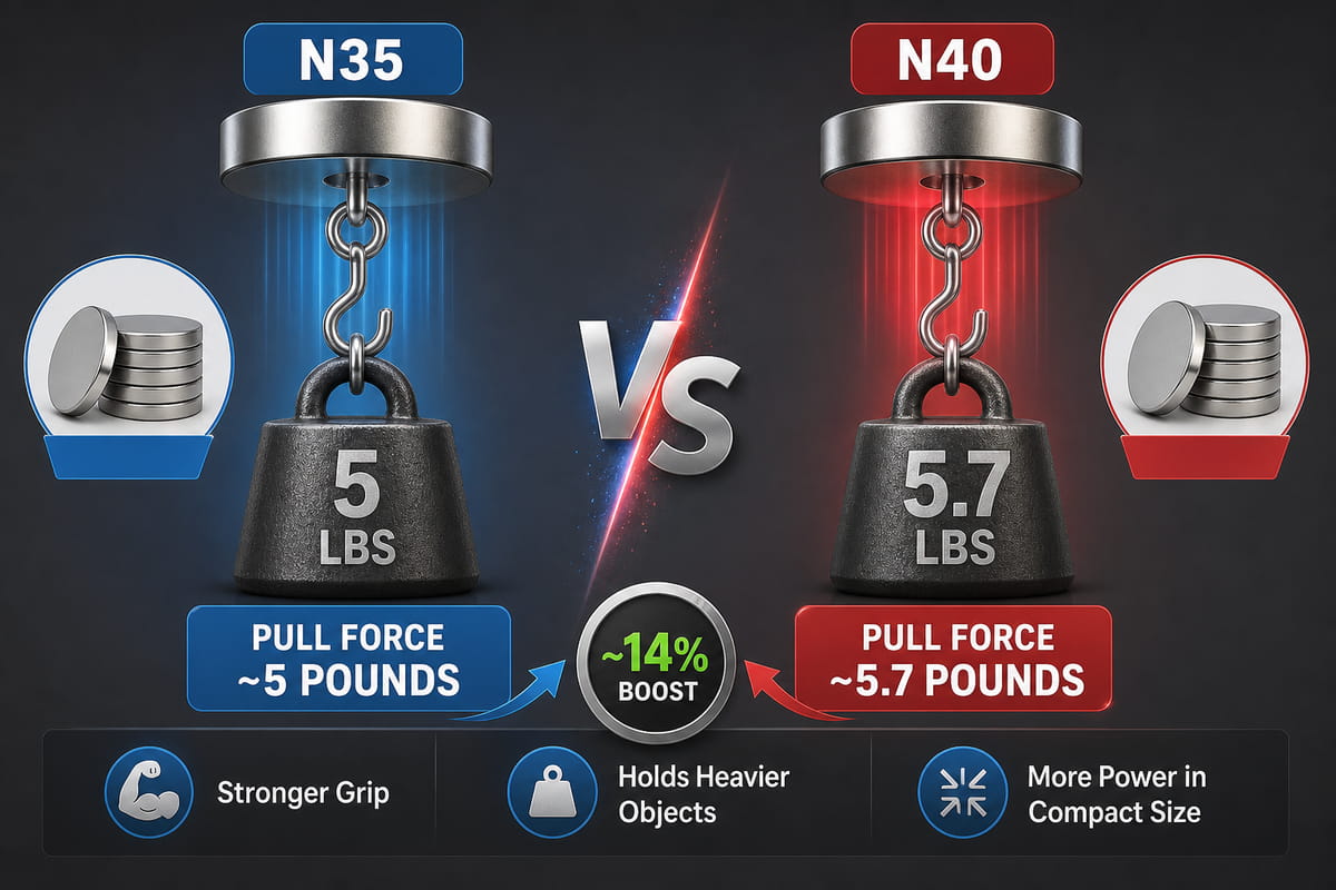 N35- vs. N40-Magnete: Stärke und Anziehungskraft