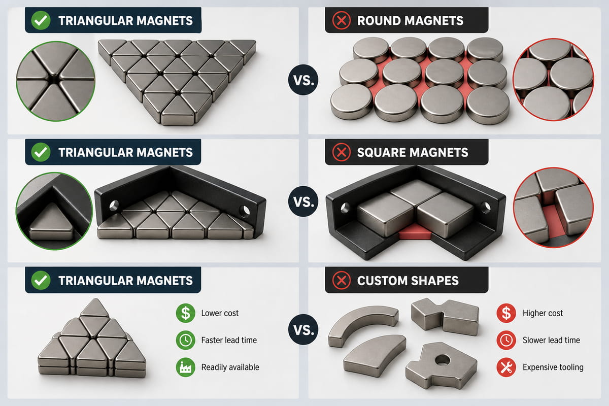 Was sind dreieckige Magnete? Anwendungsbereiche, Qualitätsstufen, Magnetisierung und Tipps zum Kauf 12 Dreieckige Magnete im Vergleich zu Standardformen